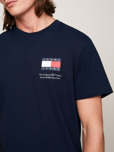 Polera Essential Con Logo Azul Tommy Hilfiger