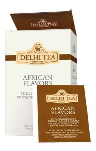 Te Delhi Tea de rooibos sabor frutas dulces y canela con 20 unidades