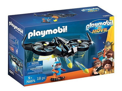 Novo Playmobil O Filme Robotitron Com Drone 70071