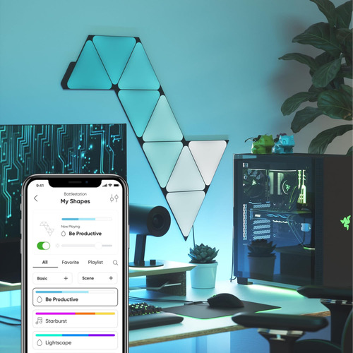 Formas De Nanoleaf Wifi Y Hilo Smart Rgbw 16m+ Color Led Gam
