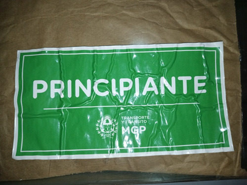 Carteles(2) De Principiante - Manejo. Obligatorio Ley N°3568