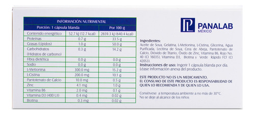 Aminoter D Suplemento Anticaída De Cabello Vitamina D 30cap