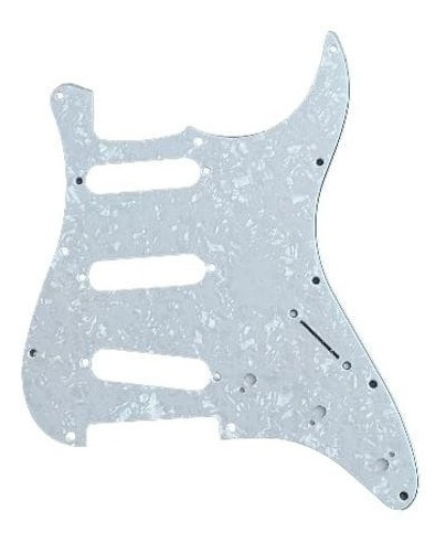 Escudo Guitarra Stratocaster Strato Branco Pérola 3 Camadas