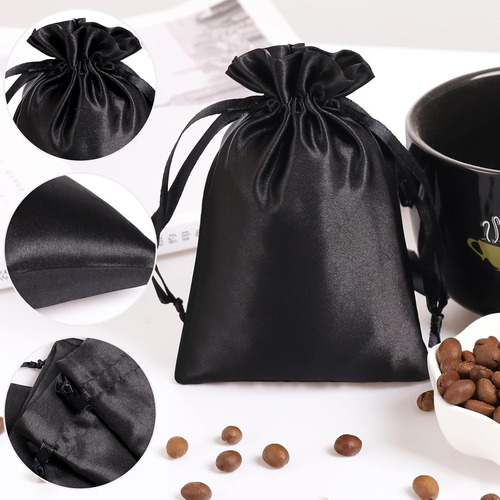 Bolsas De Regalo De Satén Con Cordón, Bolsas De Cordón De 6