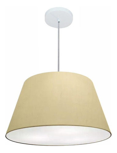 Lustre Pendente Cone Vivare Md-4248 Cúpula Em Tecido 30/50x3