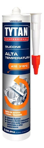 Silicone Alta Temperatura Vermelho 280g Tytan 40739