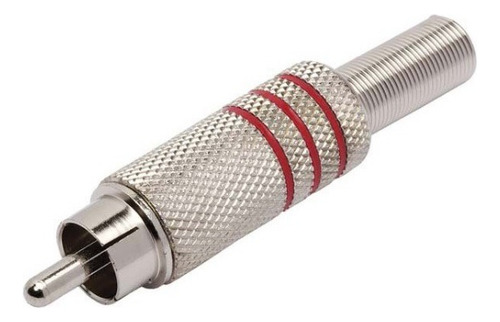 Kit C/24 Plug Rca Macho Metálico Conector Rca. São 12 Pares!
