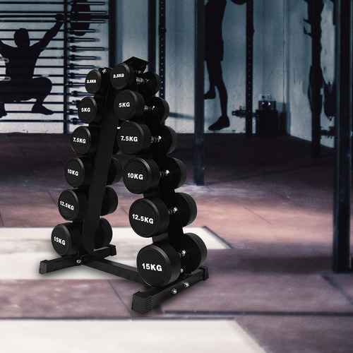Estante Triangular Para Mancuernas Fitness Duradero