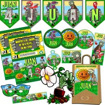 Comprar Kit Imprimible Candy Bar Plantas Vs Zombie 100% Editable
