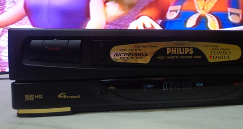 Video Cassete Philips Vr-456 - Usado - Funcionando Preto (Usado)