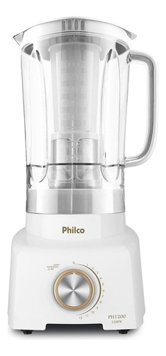 Liquidificador Ph1200b 1200w 12 Velocidades Branco Philco 220v