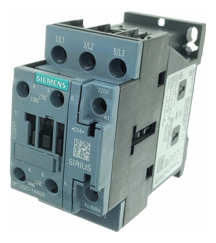 Contactor Trifasico Siemens Sirius 3rt2027-1an20 Bob. 220vca