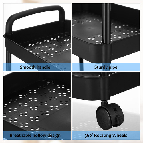 Rolling Cart Utility Cart, Carro Rodante De 3 Niveles Para D