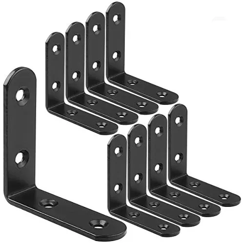 10 Soportes De Esquina Planos Negros De 4 X 4 X 1¼ Pul... | Envío Gratis 10 Soportes De Esquina Planos Negros De 4 X 4 X 1¼ Pul... | Envío Gratis
