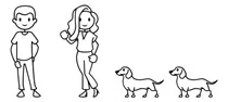 Comprar Calcos Para Autos Familia Mamá Papá + 2 Perros Salchichas