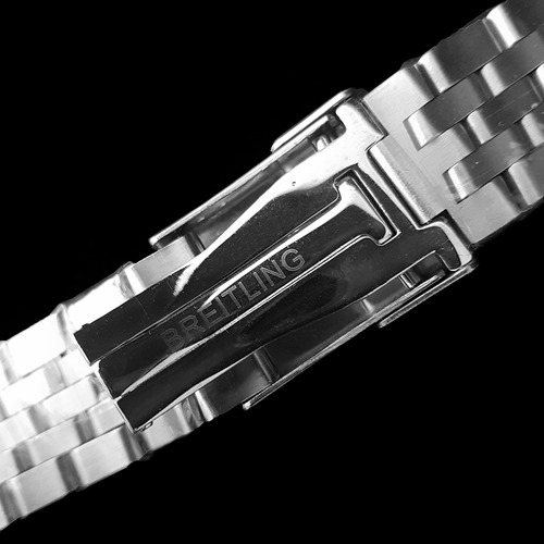 Extensible De 24mm De Acero Compatible Breitling Navitimer Ancho De La Correa 24 Mm