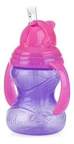 Taza Nuby Flip N Sip Clik-it Sin Derrames 360° Con Pajita