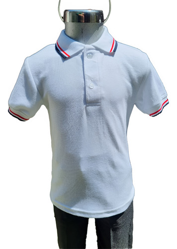 Playera Escolar Tipo Polo Cuello Bicolor