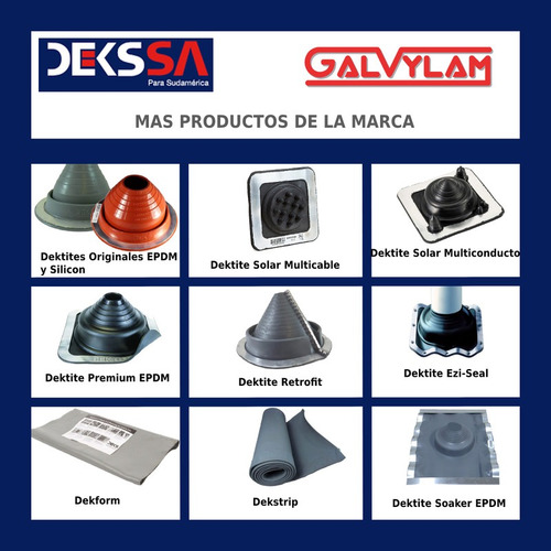 Dektite Dekform N°3 Silicon Para Teja 50-170mm Deks-sa