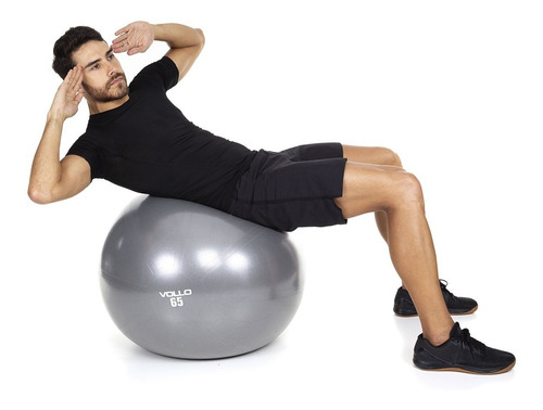 Bola Pilates Suiça Yoga Fitness 65cm Gym Ball Com Bomba Ar
