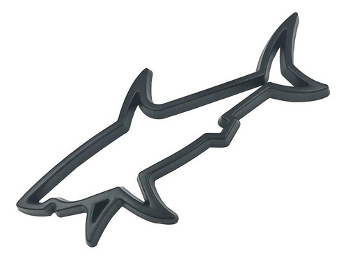 Sticker Metal Tiburon Shark Color Negro Auto Car