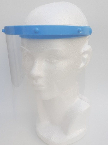 10 Caretas Protectora Medica Facial Con 5 Facias Cada 1 Color Azul
