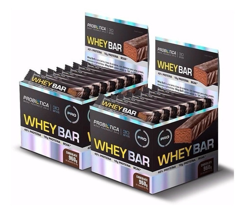 2 Caixa 24 Whey Bar Probiótica - Barra De Proteína Promoção