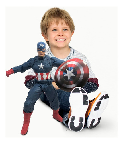 Capitán América Figura Muñeco Gigante Marvel Avengers 45 Cm 