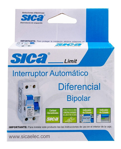 Disyuntor Diferencial Sica - Bipolar 40a - Garantía Oficial