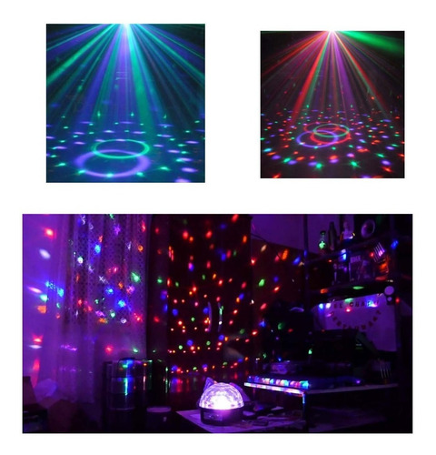 Imagen 7 de 10 de Bola Led Bluetooth Audioritmica Usb Luces Led Dj + Parlante