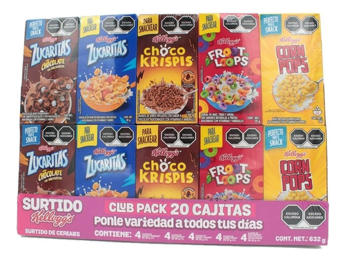 Cereal Kellogg's Surtido Club Pack 20 Pzas
