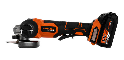 Imagen 2 de 3 de Amoladora angular inalámbrica Hamilton ULT115 de 50 Hz naranja y negra 220 V - 240 V