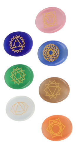 Chakra Palm Stone, 7 Unidades/conjunto De Cura Espiritual Gr