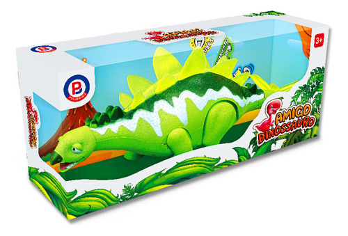 Brinquedo Amigo Dinossauro Com Movimento De Stegossauro