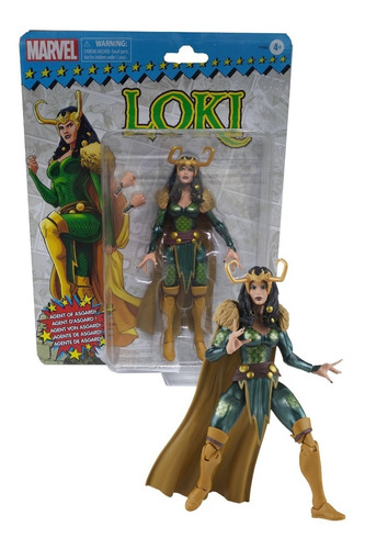 Juguete Figura Marvel Legends Lady Loki Mujer Vintage Retro