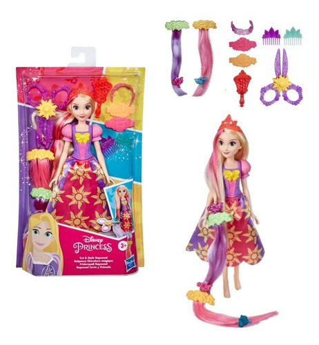 Rapunzel Princesa Disney Corte Peinado Con Accesorios Hasbro