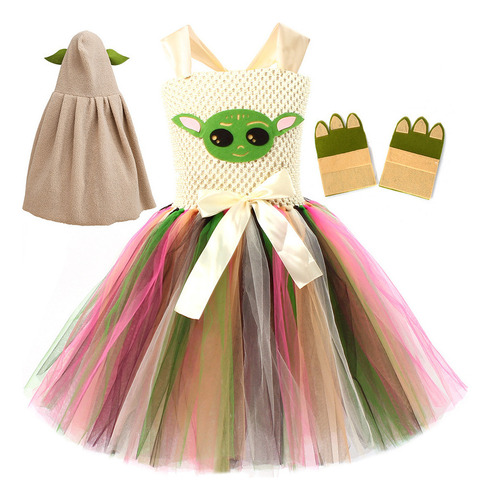 Xlm Vestido De Yoda Star Wars Para Niña, Halloween