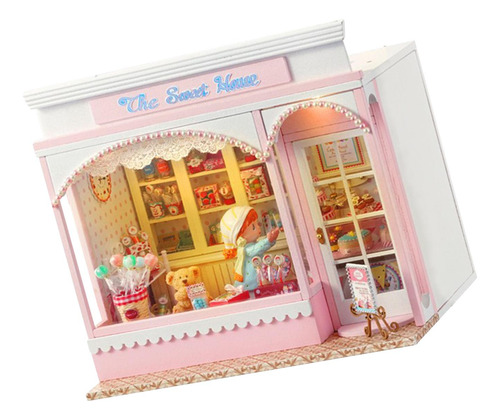 Kits De Casa De Bonecas Em Miniatura Diy, Doce Lar
