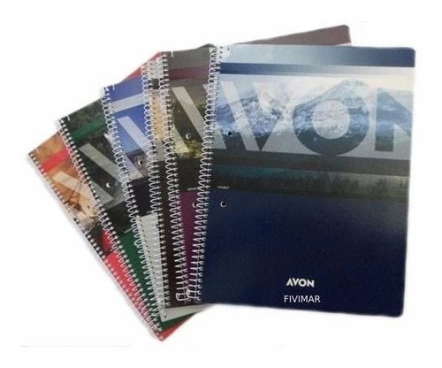 Cuaderno Universitario Avon Espiral Cuadriculado Pack X 10 U