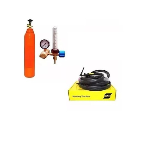 Torcha Tig Esab + Tubo Argon 1 Mt³ + Regulador Con Caudalimetro Marca Liga Industria Argentina Maqyherr Munro