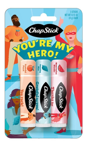 Chapstick Lip Balm You Are My Hero Collection Blister 3 Unid