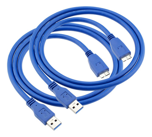 Cabo Usb 3.0 Para Case Hd Externo 1 Metro Kit C/ 2 Un