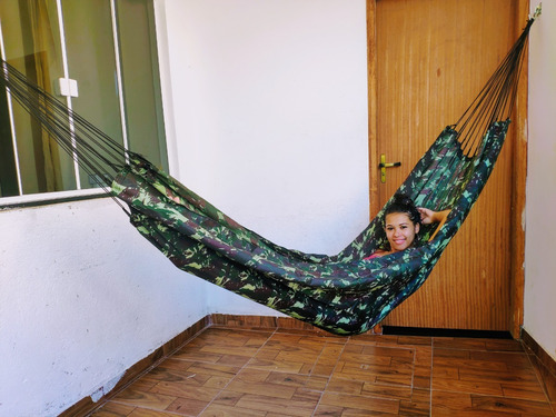 Rede De Dormir Camuflada Exercito Quartel Selva Garimpeira