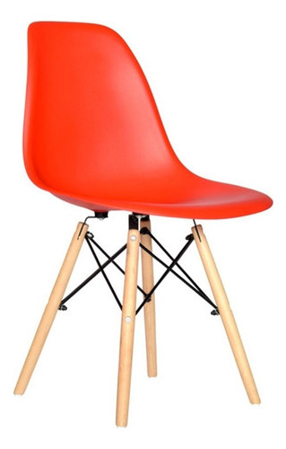 Silla De Diseño Eames Rojo Bonno