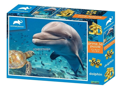 Puzzle Rompecabezas 3d 500 Piezas Delfines Animal Planet