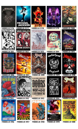 Imagem 9 de 10 de Kit 10 Impressos Fotográficos Show Poster De Bandas De Rock