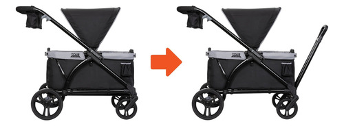 Carro Paseo Wagon Y Coche Doble Muv Expedition 2 En 1 Red