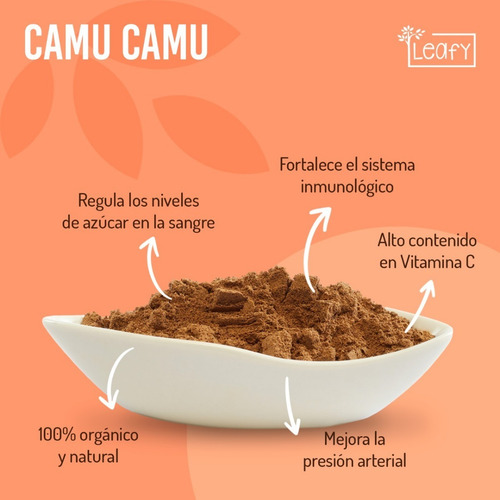 Imagen 5 de 7 de Camu Camu Leafy 100 Gr