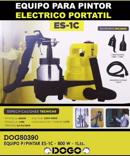 Máquina Equipo Pintar Dogo 800w Eléctrica 2rec Metal + Extra