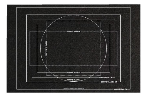 Manta Individual Gris 1000-2000, Tapete De Fieltro Para Romp